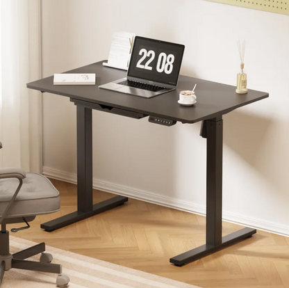 Love Languages™ smart electric standing desk with adjustable height and modern design, featuring a spacious work surface.